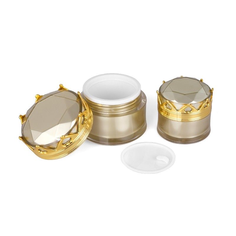 Crown Shaped Gold Acrylic Jar 3