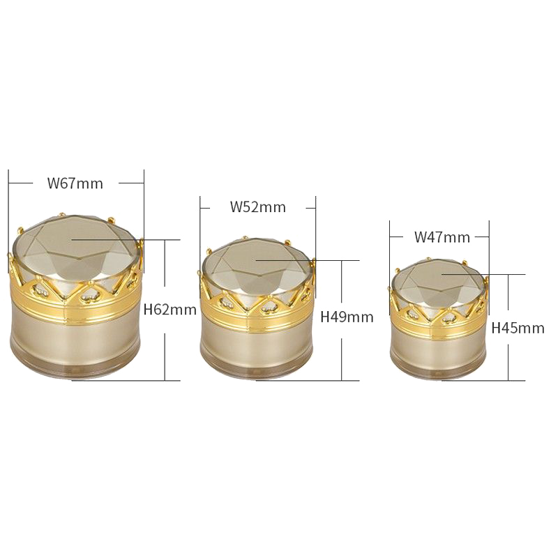Crown Shaped Gold Acrylic Jar 6