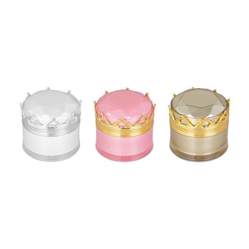 Crown Shaped Gold Acrylic Jar 8