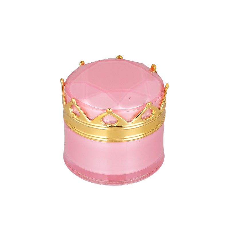 Crown Shaped Gold Acrylic Jar 1